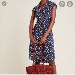 Anthropologie Maeve Catherine Buttoned Shirtdress